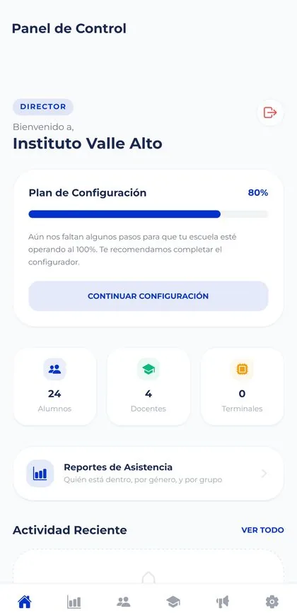 App Jimcard: panel del director