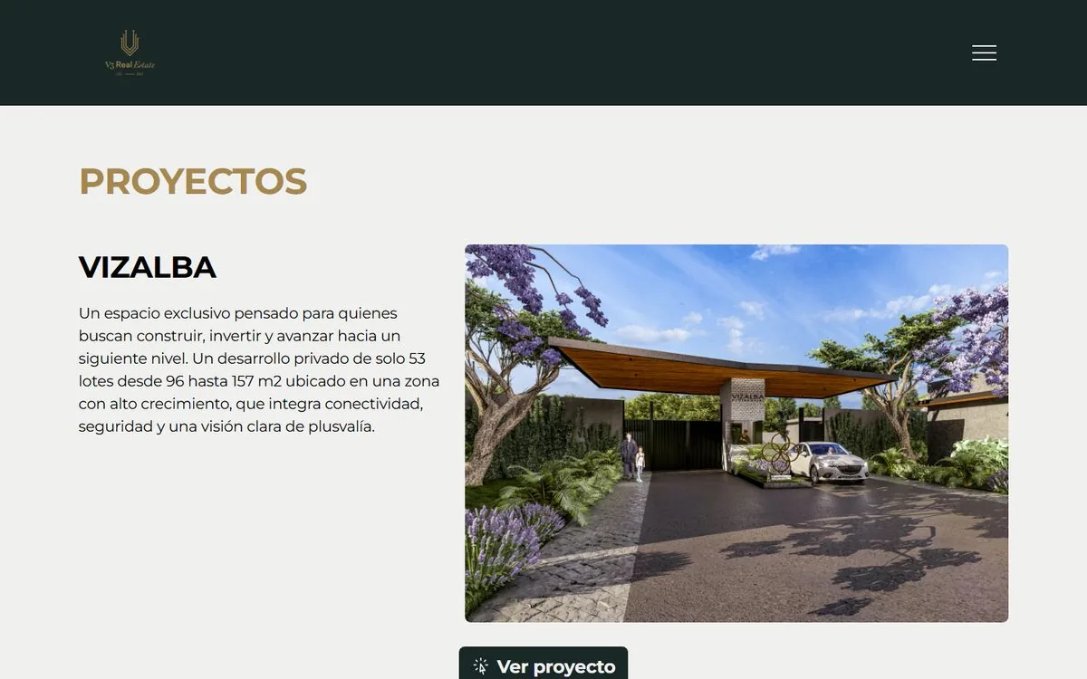 V3 Real Estate: listado de desarrollos